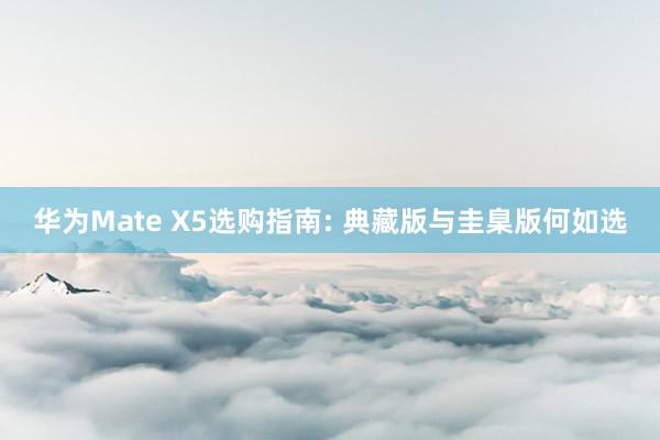 华为Mate X5选购指南: 典藏版与圭臬版何如选