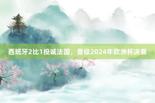 西班牙2比1投诚法国，晋级2024年欧洲杯决赛