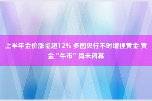 上半年金价涨幅超12% 多国央行不时增捏黄金 黄金“牛市”尚未闭幕