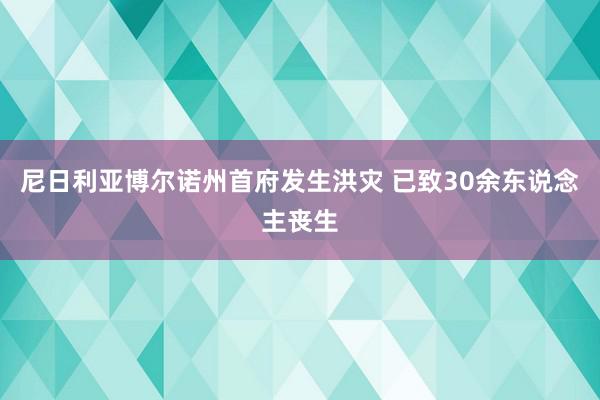 尼日利亚博尔诺州首府发生洪灾 已致30余东说念主丧生